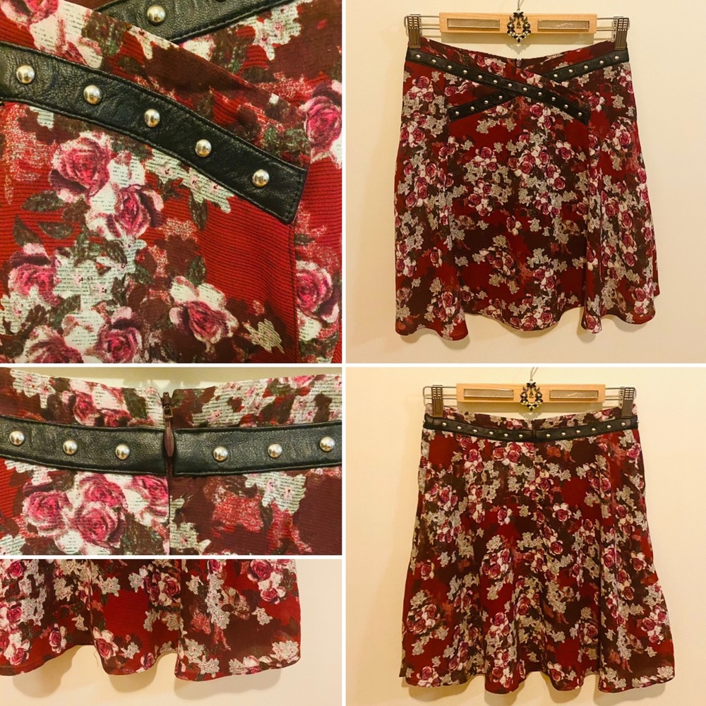 The Kooples- Studded Flare Skirt